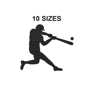 Baseball Player Embroidery design. Baseball Player Silhouette. Mini Baseball Player. Softball embroidery design. Sport embroidery design.