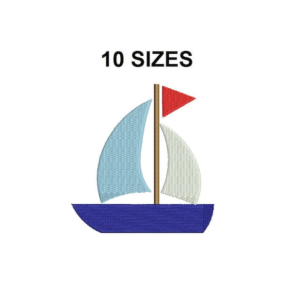 Sail Boat embroidery design. Sail Boat design. Sail Boat fill stitch. Boat embroidery design. Nautical embroidery design. Nautical design.