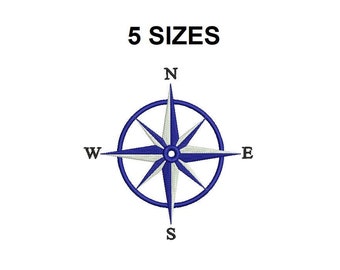 Compass Embroidery design. Mini Compass Embroidery design. Nautical Compass. Compass Symbol. Machine embroidery design. Nautical embroidery.