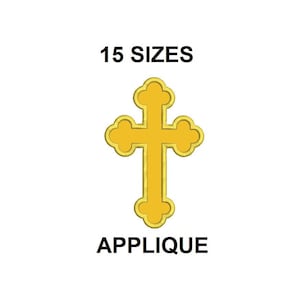 Cross Applique Design. Cross Outline Applique. Easter Applique embroidery Design. Christian Cross Applique Embroidery Design.