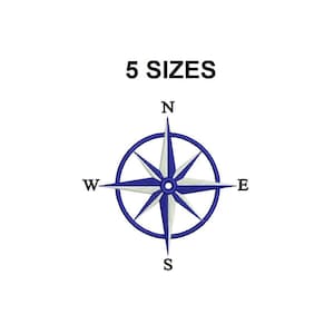 Compass Embroidery design. Mini Compass Embroidery design. Nautical Compass. Compass Symbol. Machine embroidery design. Nautical embroidery.
