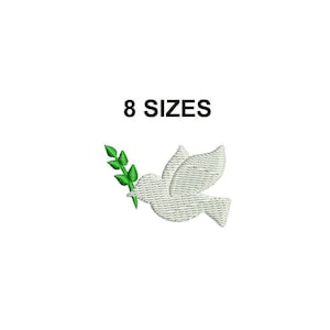 Dove Embroidery Design. Dove filled stitch. Bird embroidery design. Peace embroidery design. Bird peace design. Dove bird embroidery. Peace