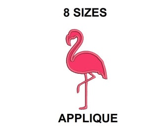 Flamingo Applique Embroidery design. Flamingo outline applique design. Flamingo embroidery design. Flamingo design. Mini flamingo. summer