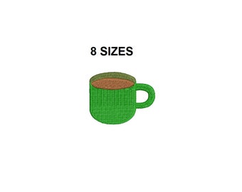 Hot Drink Embroidery design. drink embroidery design. Cup embroidery design. Hot Chocolate embroidery design. Coffee embroidery design