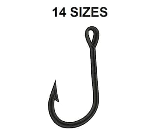 Fish Hook Embroidery Design. Mini Fish Hook Embroidery. Fishing Embroidery Design. Fishing Rod embroidery design. Catch embroidery design