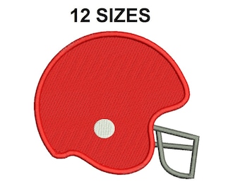 Football Helmet Embroidery Design. Helmet Embroidery Design. Helmet filled stitch. Mini Football Helmet. Sport Embroidery Design.