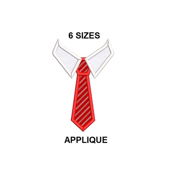 Tie With Shirt Applique Design. Tie Embroidery Design. Tie Etsy