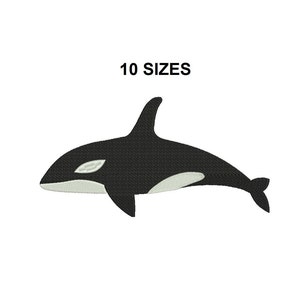 Whale embroidery design. Killer while embroidery design. Orca embroidery design. Sea creatures design. Mini while. Mini killer while.