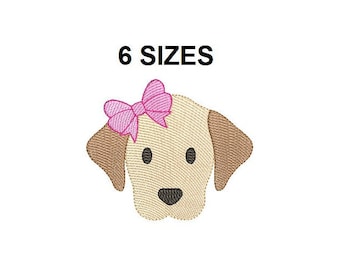 Mini Puppy Bow Sketch Embroidery Design. Mini puppy bow design. Puppy embroidery design. Mini Puppy. Dog embroidery design. sketch design