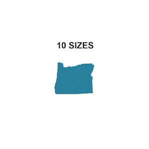 Oregon State Embroidery Design. Oregon Filled stitch. USAState. OregonDesign. Mini Oregon. Oregon Silhouette stitch. Oregon state design.