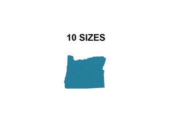 Oregon State Embroidery Design. Oregon Filled stitch. USAState. OregonDesign. Mini Oregon. Oregon Silhouette stitch. Oregon state design.