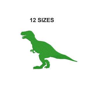 T-Rex embroidery design. T-Rex Silhouette. Dinosaur embroidery design. Mini Dinosaur. Dinosaur filled stitch. Tyrannosaurus rex design