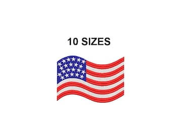 USA Flag Embroidery Design. American Flag Design. Patriotic Embroidery. USA Filled Stitch. 4th of July Embroidery. #1