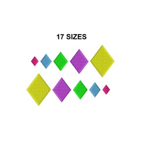 Diamond Embroidery Design. Diamond mini. Diamond design. Diamond filled stitch. Diamond shape design. Shapes embroidery design. mini diamond