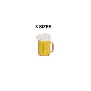Embroidery Design Beer Mug. Drink embroidery design. Barbecue Embroidery design. St patrick Beer Embroidery. Mini Beer Mug design.