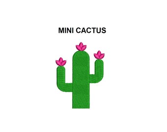 Cactus Embroidery design. Cactus Silhouette embroidery. Mini Cactus Embroidery Design. Cactus Filled Stitch. Mini Cactus Design.