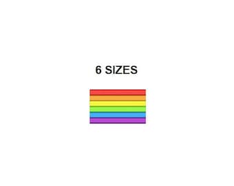 Flag Gay Pride Embroidery design. Colorful embroidery design. Pride embroidery design. Pride design. Flag design. rainbow embroidery