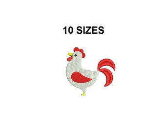 Chicken Embroidery Design. Chicken Stuffed stitch. Mini chicken. Cute Chicken. FarmAnimal. Farm embroidery design.