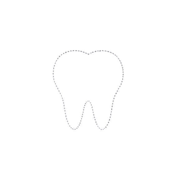 Tooth Bean Stitch Applique Embroidery Design. Tooth Applique Design ...