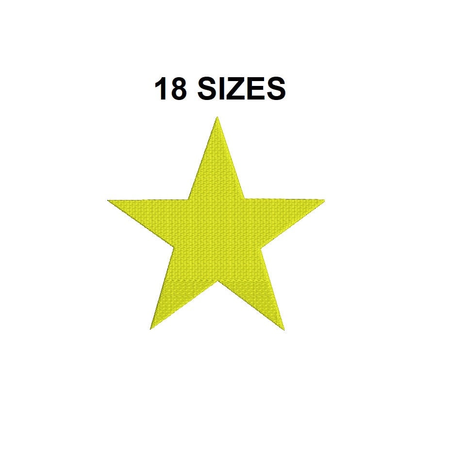 Star Embroidery Design. Star Embroidery. Star Filled Stitch. - Etsy
