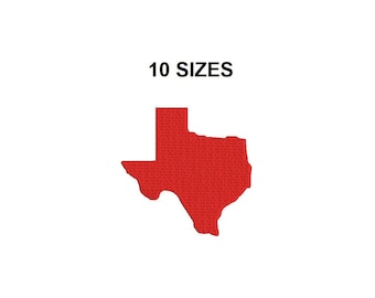 Texas State Embroidery Design. Texas Filled stitch. USAState. TexasDesign. Mini Texas. Texas Silhouette stitch. Texas state design.