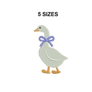 Goose embroidery design. Goose with bow Embroidery design. Goose Silhouette. Goose mini Embroidery. Farm Embroidery. Embroidery Design.