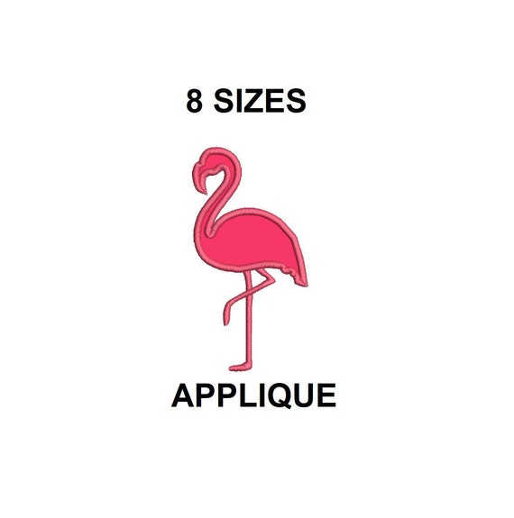 Flamingo Applique Embroidery design. Flamingo outline applique design. Flamingo embroidery design. Flamingo design. Mini flamingo. summer