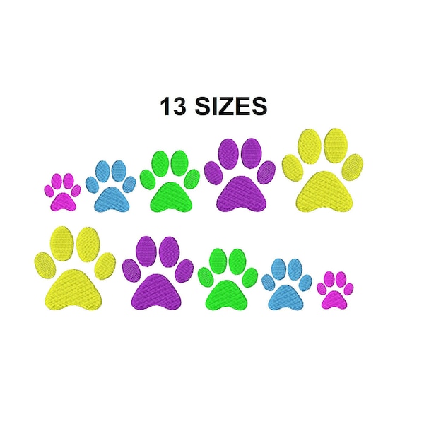 Paw Embroidery Design. Paw filled stitch. Paw silhouette. Paw dog embroidery design. Dog embroidery design. Mini paw design.