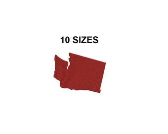 Washington State Embroidery Design. Washington Filled stitch. USAState. WashingtonDesign. Mini Washington. Washington Silhouette stitch.