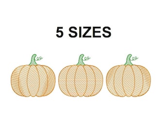 Pumpkin Sketch Embroidery Design - Etsy