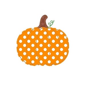 Pumpkin Bean Stitch Applique Embroidery Design. Pumpkin Applique Design. Pumpkin Embroidery Applique. Thanksgiving embroidery design.
