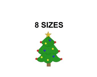 Christmas Tree Embroidery Design. Christmas tree filled stitch. Christmas Embroidery design. Tree embroidery design. #3