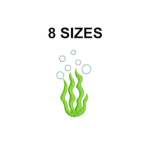 Seaweed Machine Embroidery Design. Seaweed Design. Mini Seaweed. Ocean Reeds Design. Be life. Ocean Seaweed Embroidery Design.