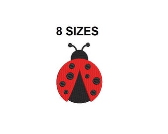 Ladybug Embroidery Design. Ladybug Design. Ladybug Filled Stich. Mini ladybug embroidery design. Spring embroidery design.