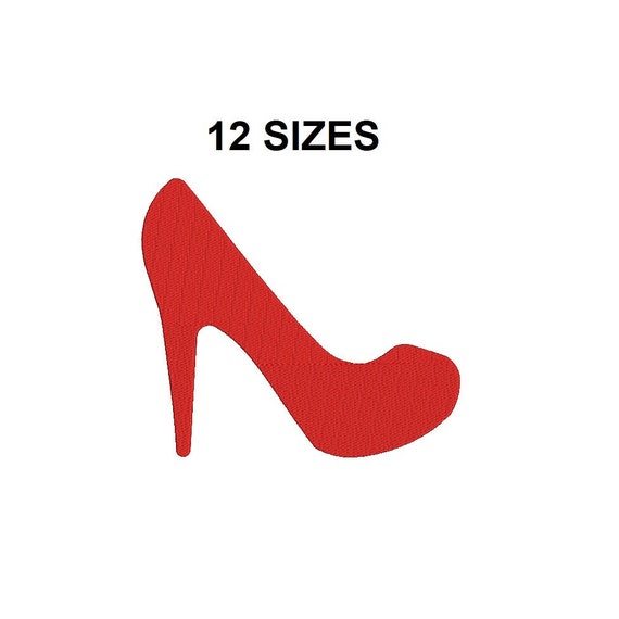 Desenho de bordado de Ponto de preenchimento de Mini  Projeto de Sapato de salto Desenho de bordado de 