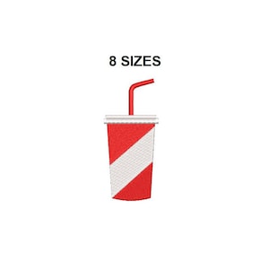 Drink borduurontwerp. Frisdrankdrank borduurontwerp. Drink ontwerp. borduurontwerp voor fastfooddrank. voedsel borduurwerk