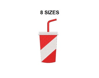 Drink Embroidery design. Soda drink embroidery design. Drink design. fast food drink embroidery design. food embroidery
