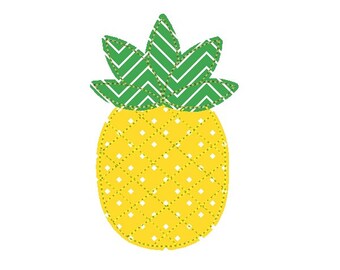 Ananas Bean Stitch stoffen borduurontwerp. Ananas stoffen ontwerp. Ananas borduurwerk stoffen. Ananas borduurontwerp.