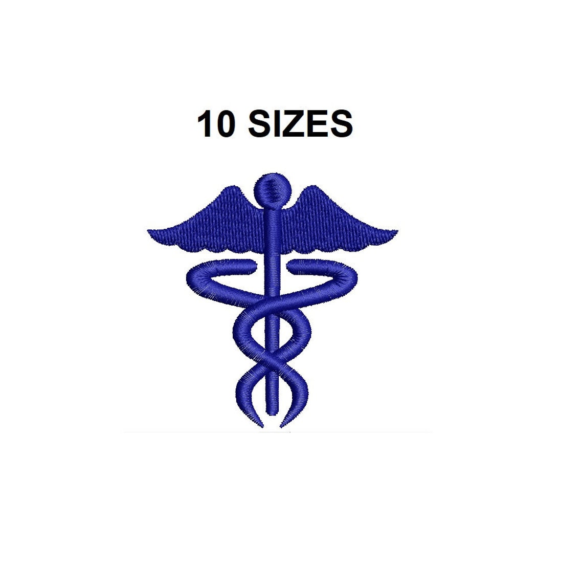 Medical Caduceus Embroidery Design. Medical Embroidery Design. Etsy