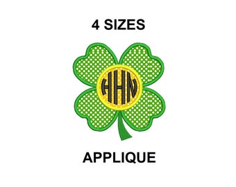 Clover Applique Monogram embroidery design. Clover applique embroidery design. Monogram Applique Design. Monogram Embroidery. Clover Design