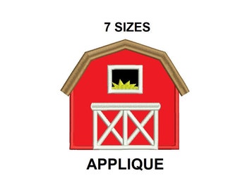 Barn Applique Design. Farm Embroidery design. Farm Applique Design. Barn Design. Pig Embroidery design. Cow Design. Farm Filled Stitch