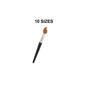 May include: A black paintbrush with a brown bristle tip. 10 SIZES.