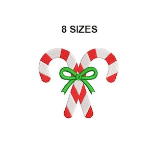 Candy Cane Embroidery Design. Candy Cane Filled stitch. Mini candy cane. Candy cane christmas design. Candy embroidery design.