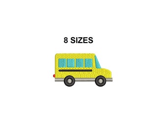 School Bus Embroidery Design. School Bus Filled Stitch. School elements embroidery design. Back to school embroidery designs