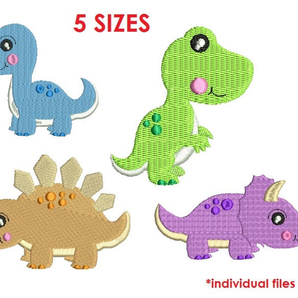 Mini Dinosaurs Machine Embroidery. Baby dinosaur. Dinosaur embroidery. Mini embroidery designs. Mini dinosaurs. Dinosaur Set 4.