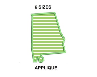 Alabama Applique Design. Alabama embroidery design. Alabama Applique. Usa State Embroidery Applique. Alabama outline applique.