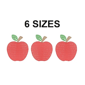 Apple trio quick stitch embroidery desig. Apple sketch embroidery design. Vintage Stitch. AppleSketch. Fruit Embroidery design