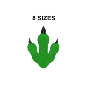 May include: Green dinosaur footprint with black claws. 8 SIZES.