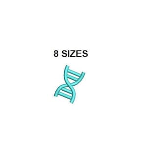 DNA Embroidery Design. DNA structure Embroidery design. DNA design. Biology embroidery design. Medical design.