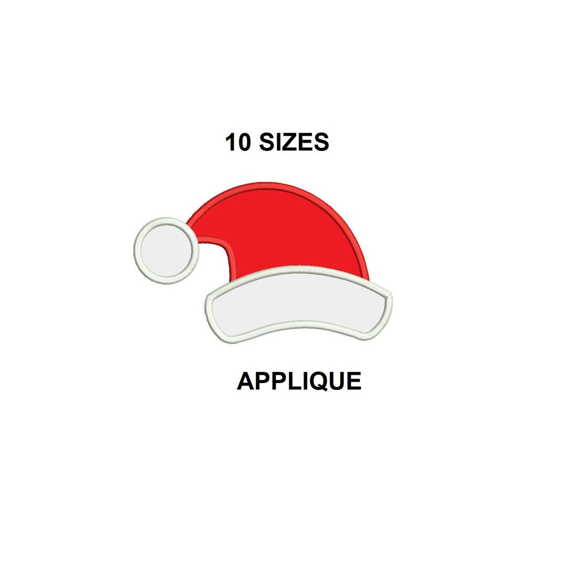 Santa Hat Applique Embroidery Design. Mini Santa Hat. Etsy